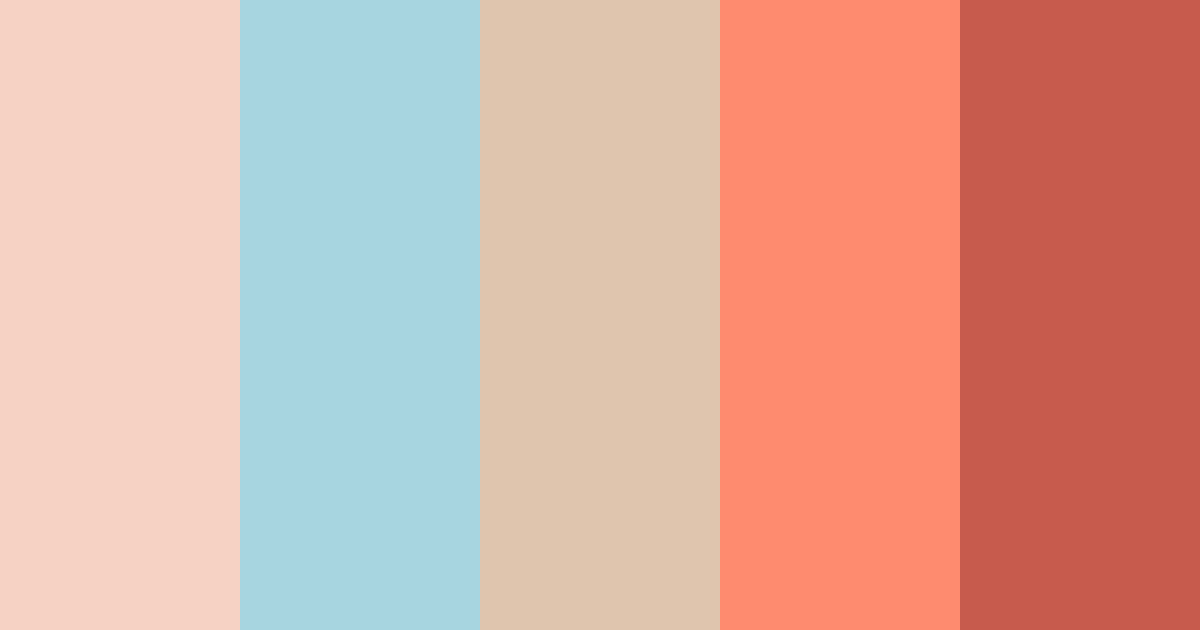 Download coral breeze color palette PNG image (landscape)