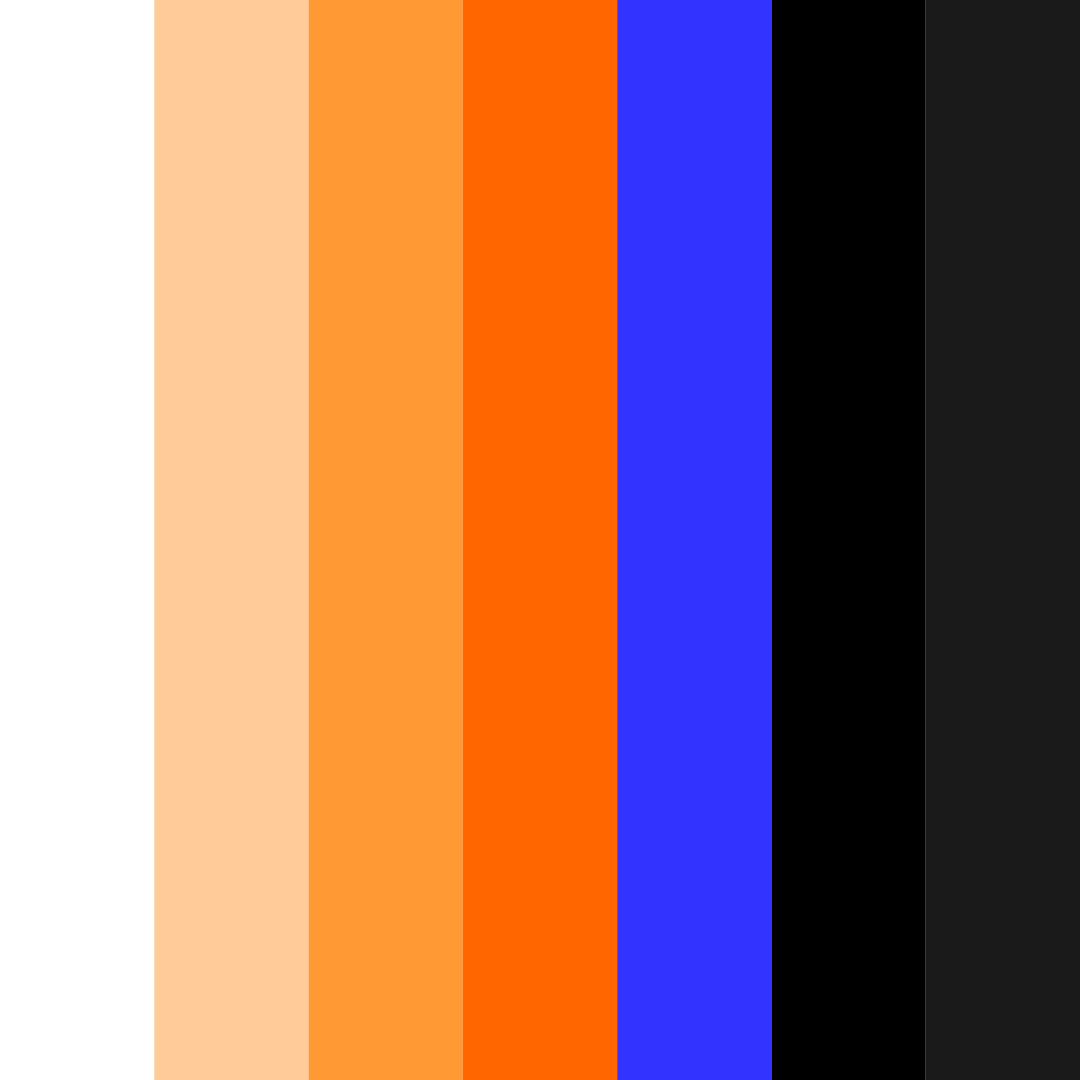 Download orange sunset color palette PNG image (square)