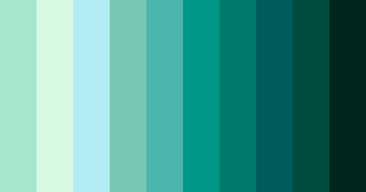 Download shades of green technology color palette PNG image (landscape)