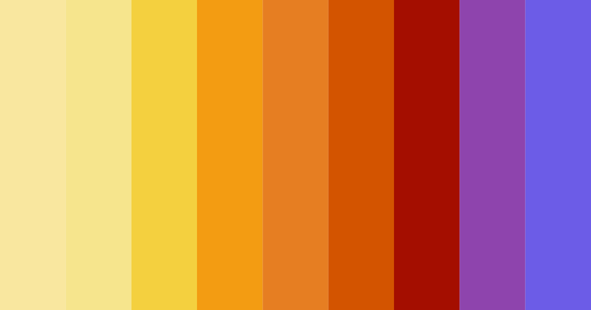Download golden yellow shades color palette PNG image (landscape)