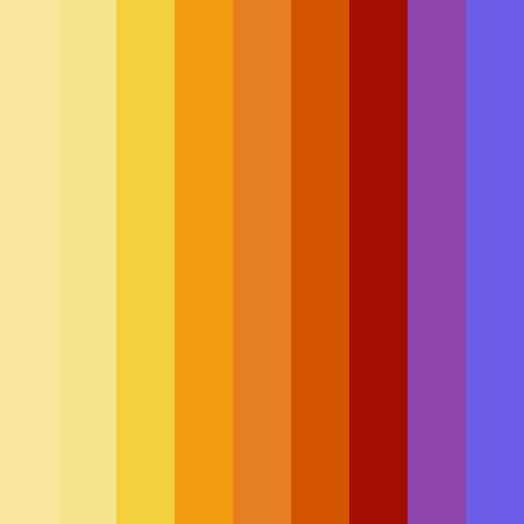 Download golden yellow shades color palette PNG image (square)