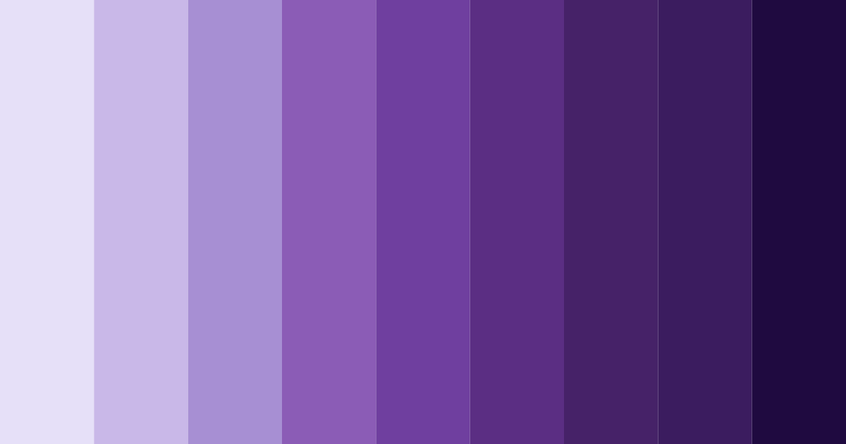 Download shades of violet color palette PNG image (landscape)