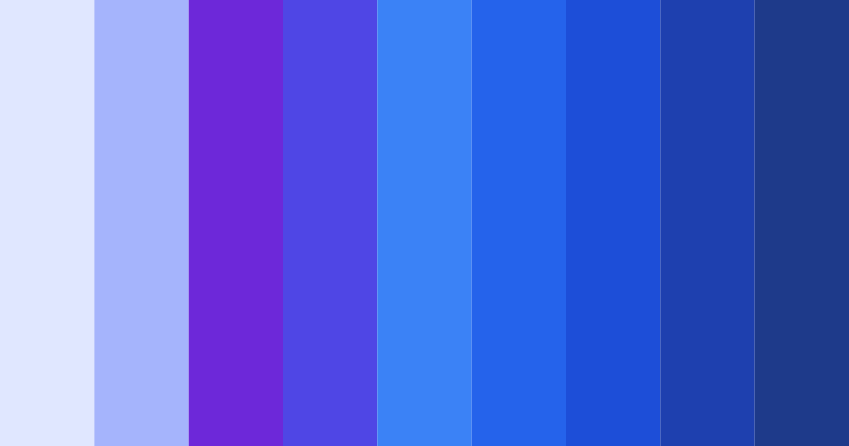 Download bright indigo color palette PNG image (landscape)