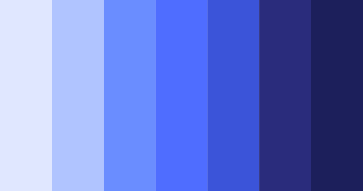 Download shades of indigo color palette PNG image (landscape)
