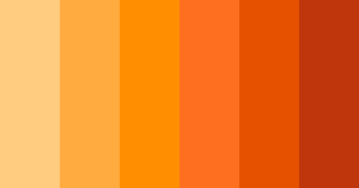 Download bright orange color palette PNG image (landscape)