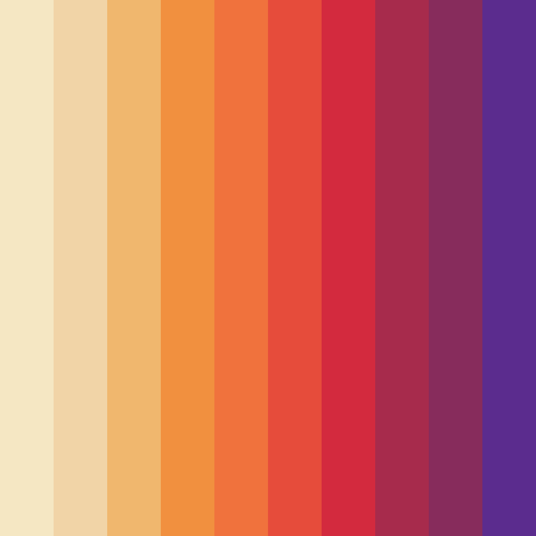 Download warm summer red color palette PNG image (square)