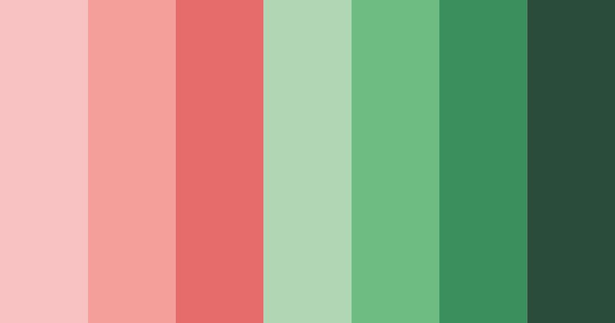 Download red and green harmony color palette PNG image (landscape)