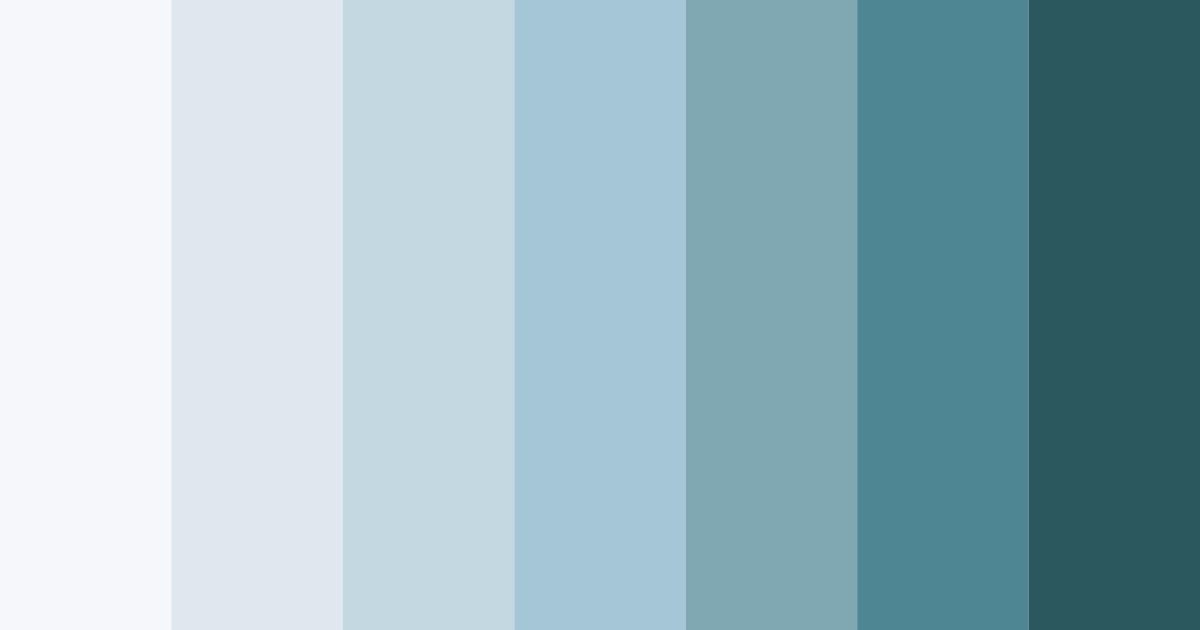Download blue shades color palette PNG image (landscape)