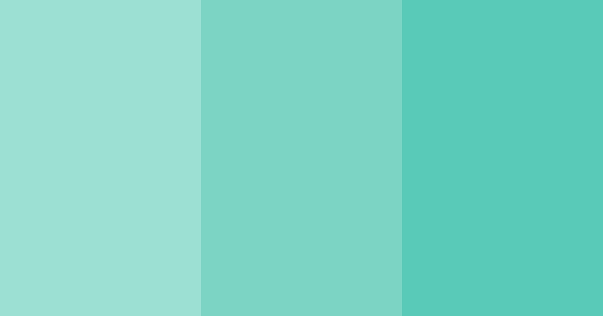 Download shades of teal color palette PNG image (landscape)