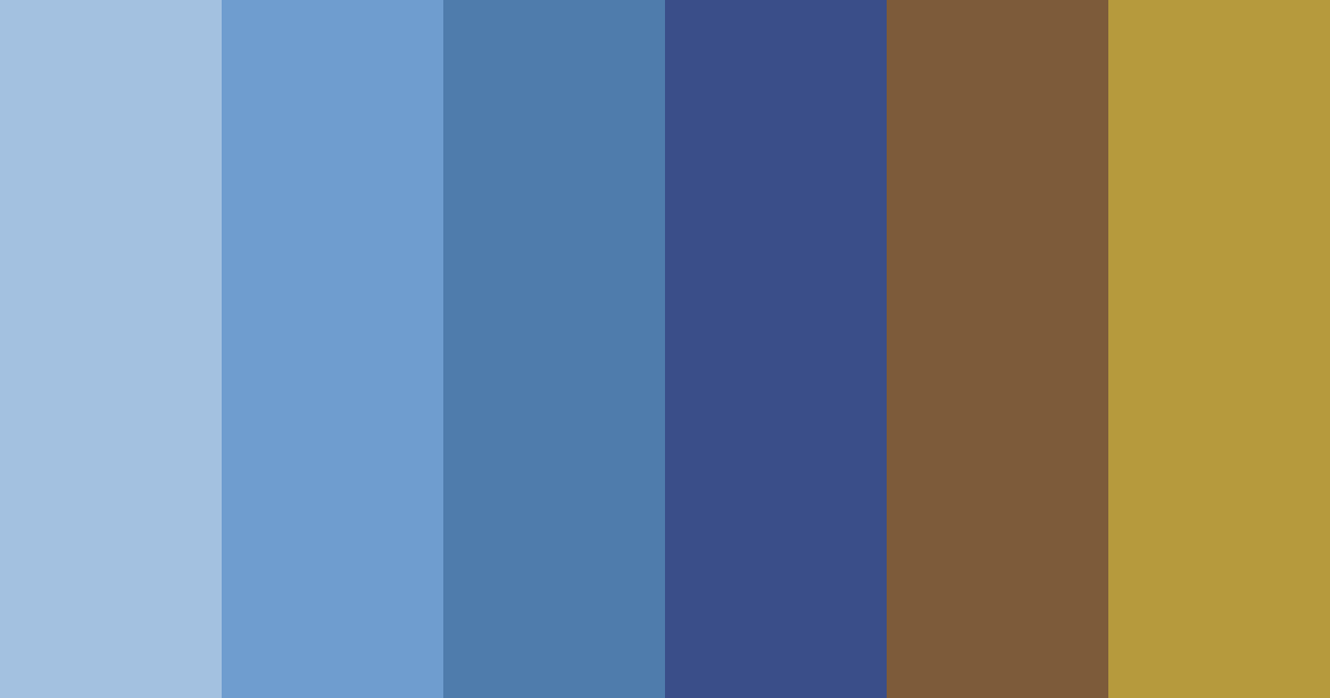 Download ocean blue gold color palette PNG image (landscape)