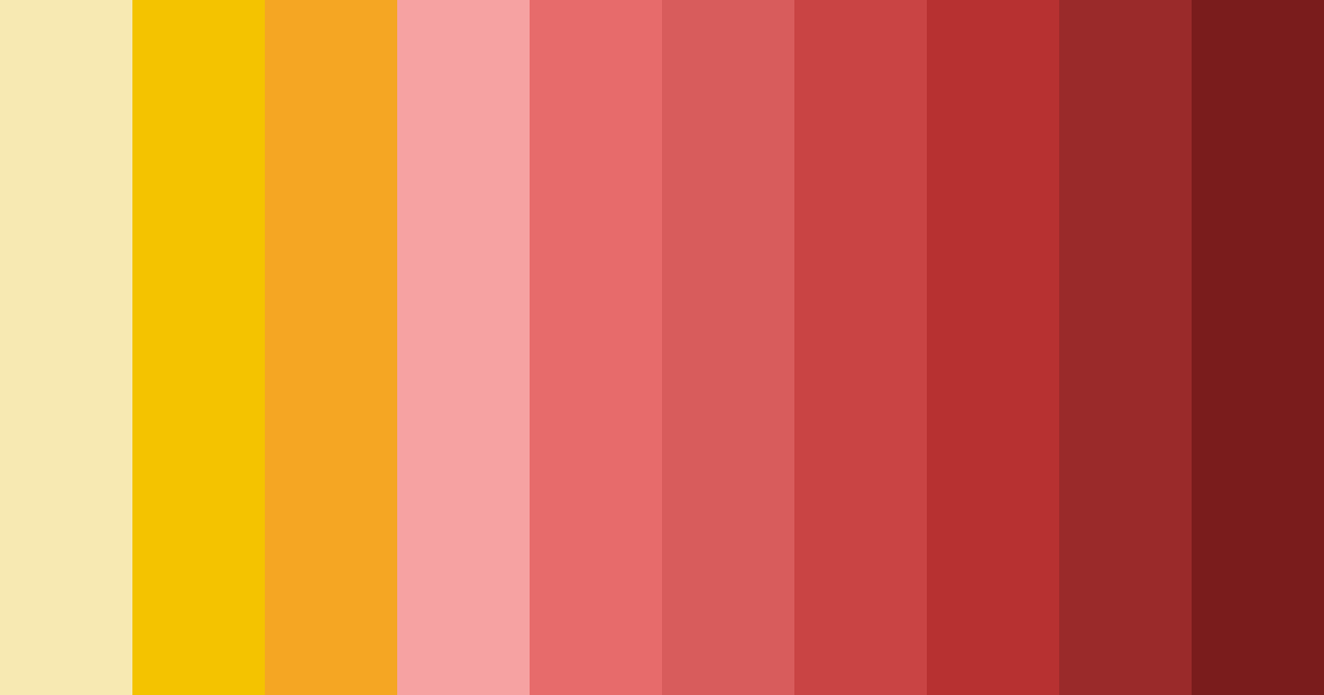 Download shades of red color palette PNG image (landscape)