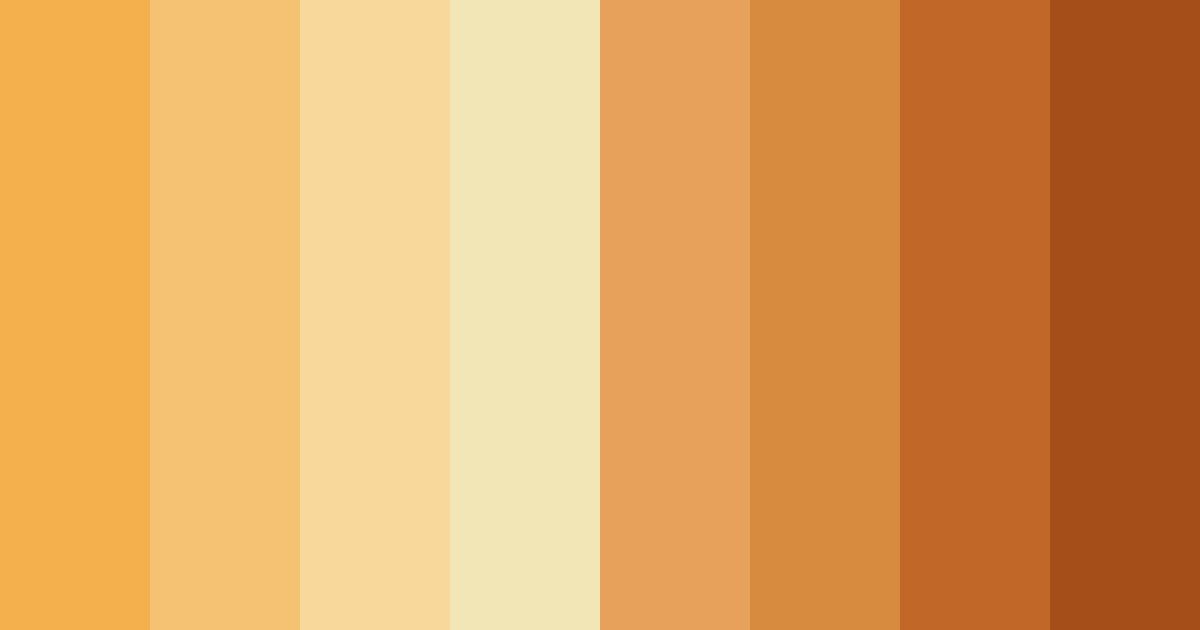 Download shades of orange color palette PNG image (landscape)