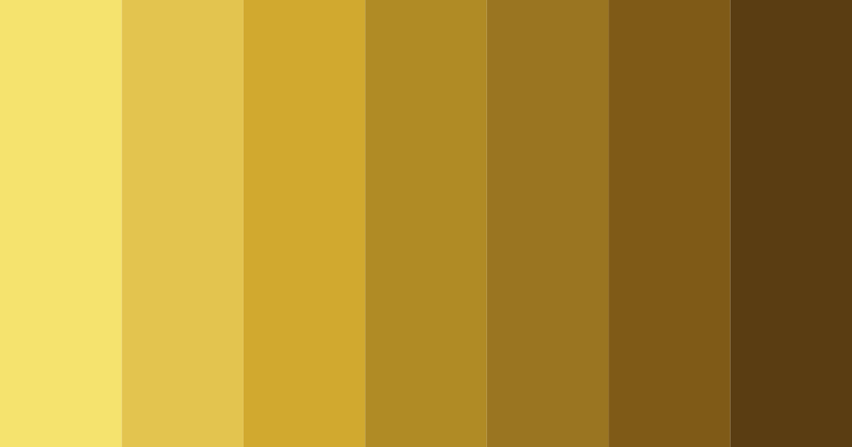 Download golden yellow color palette PNG image (landscape)