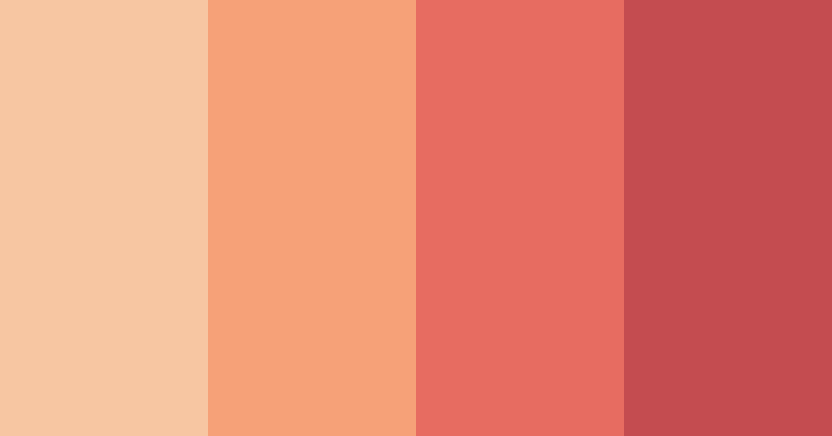 Download warm coral color palette PNG image (landscape)