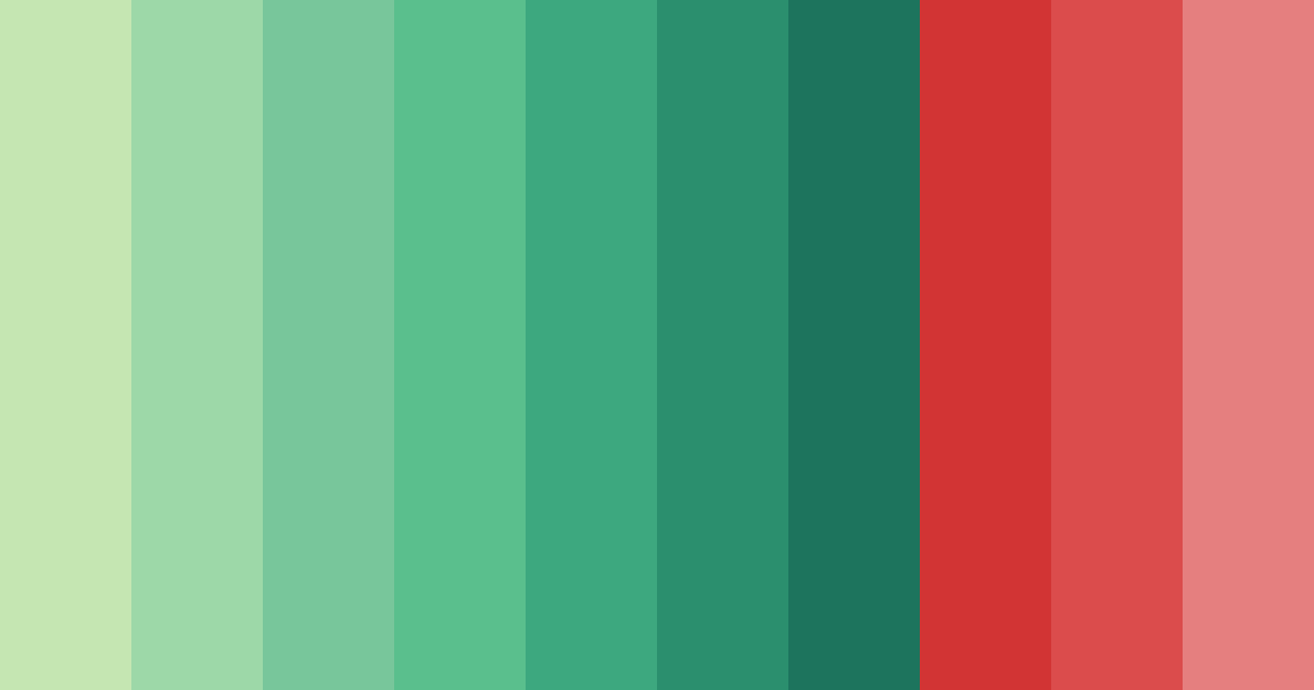 Download emerald sunset color palette PNG image (landscape)