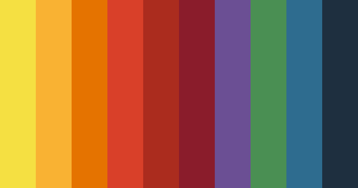 Download heraldic harmony color palette PNG image (landscape)