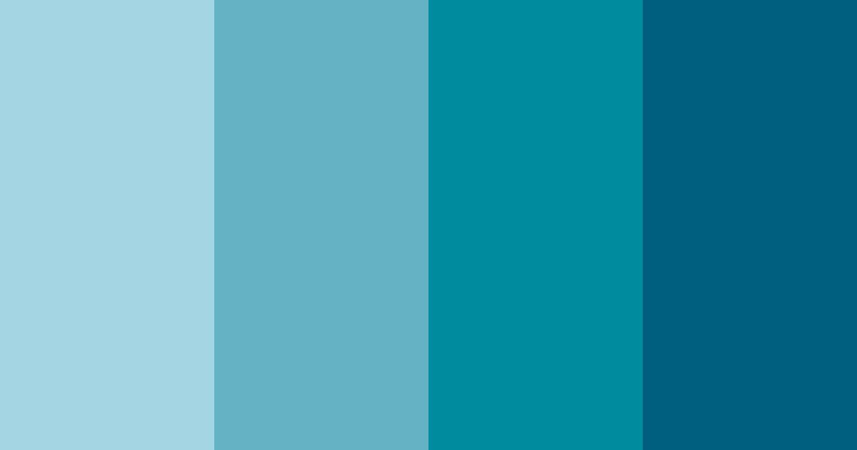Download aqua serenity color palette PNG image (landscape)