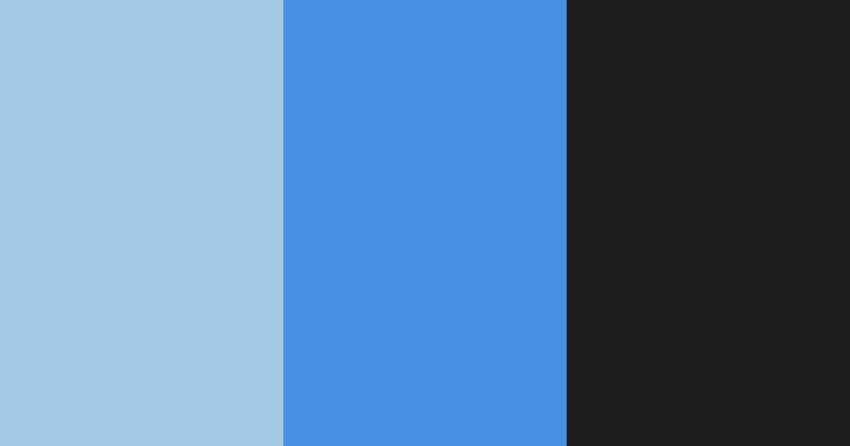 Download baby blue and black color palette PNG image (landscape)
