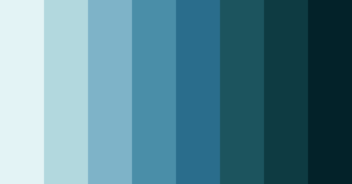 Download teal depths color palette PNG image (landscape)
