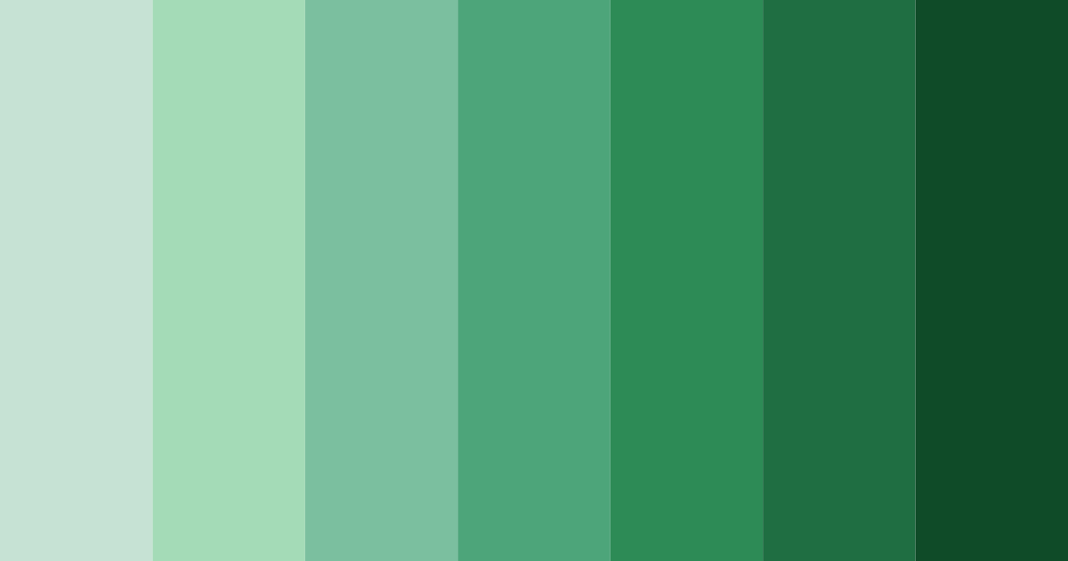 Download shades of irish green color palette PNG image (landscape)