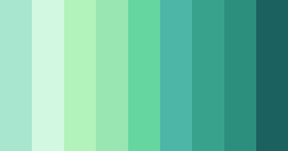 Download teal green color palette PNG image (landscape)