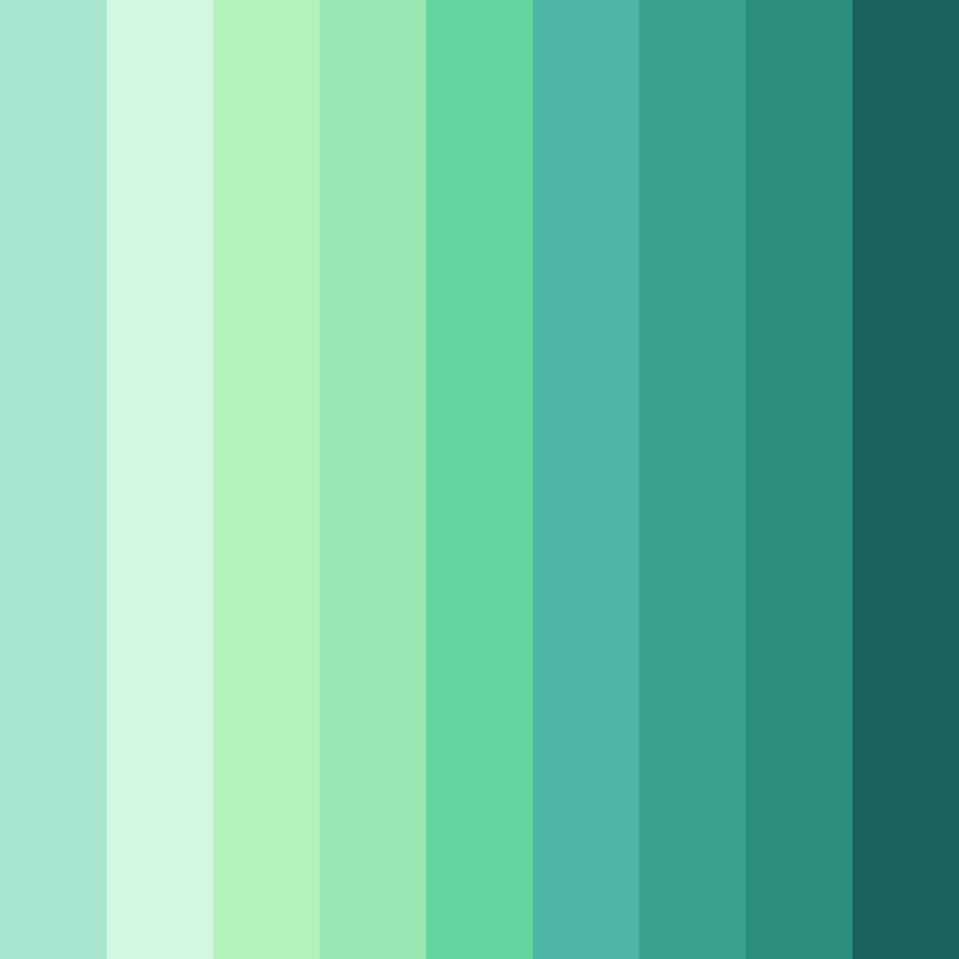 Download teal green color palette PNG image (square)