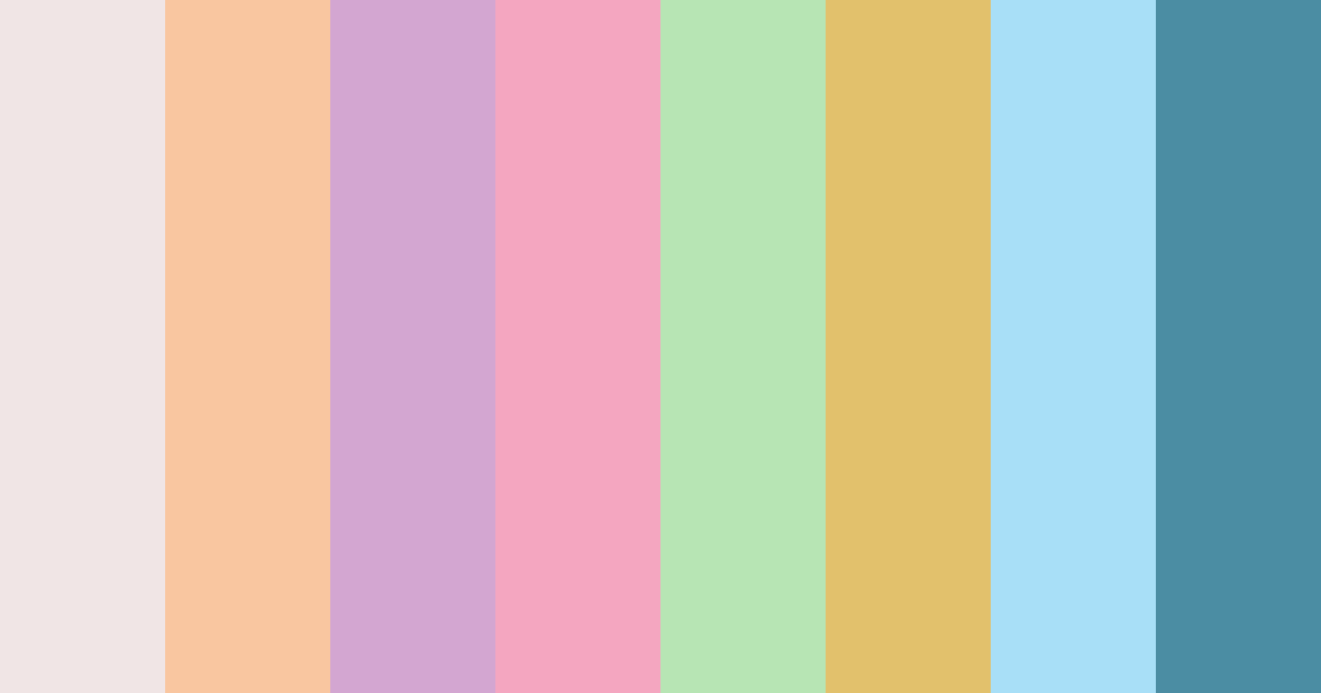 Download whimsical daydreams color palette PNG image (landscape)