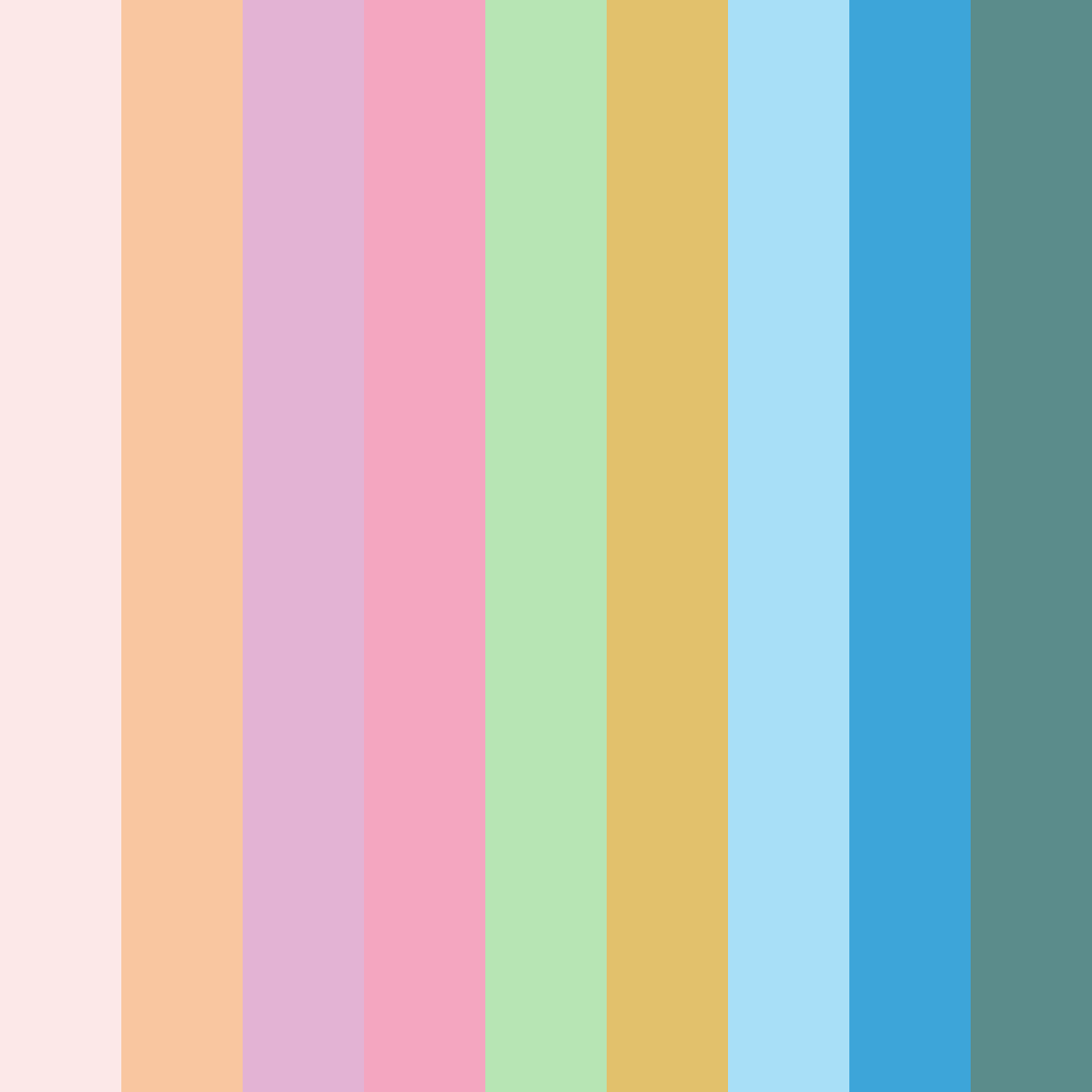 Download dreamy spectrum color palette PNG image (square)
