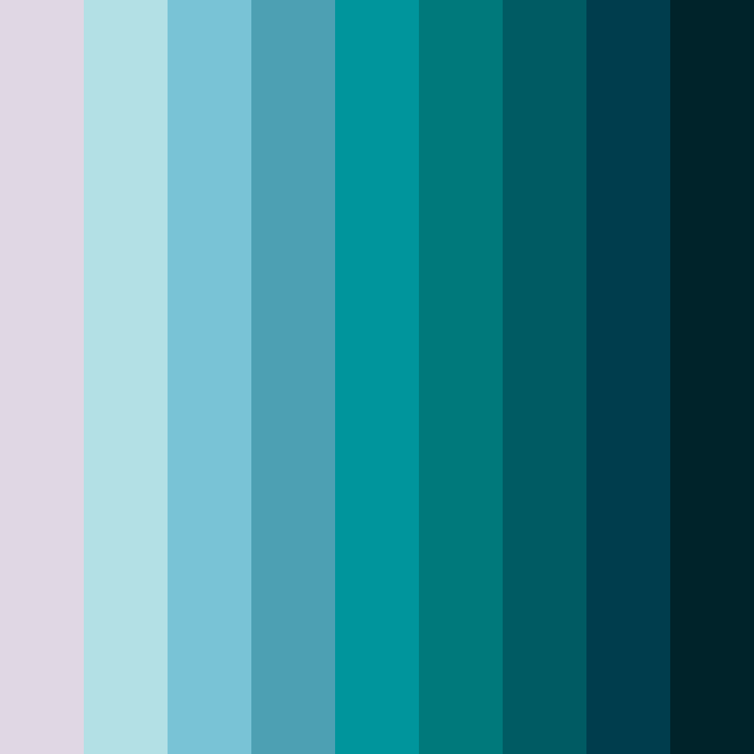 Download mystic waters color palette PNG image (square)