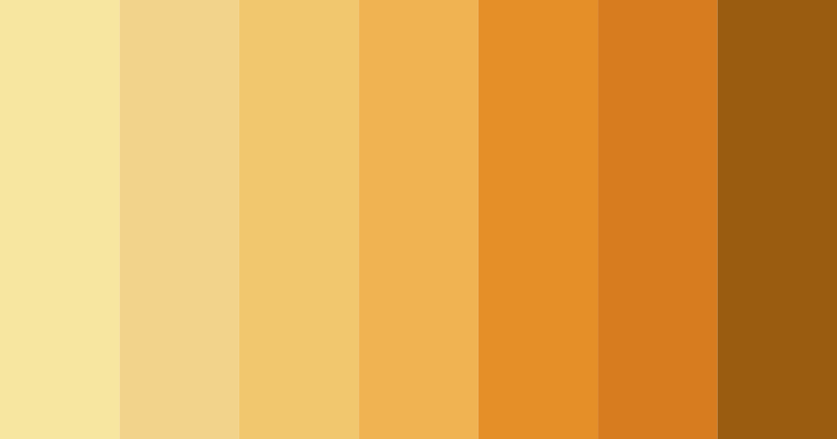 Download golden shades color palette PNG image (landscape)