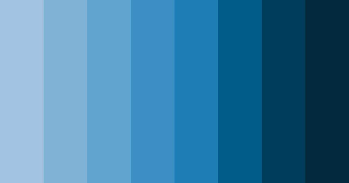 Download blue gradient color palette PNG image (landscape)