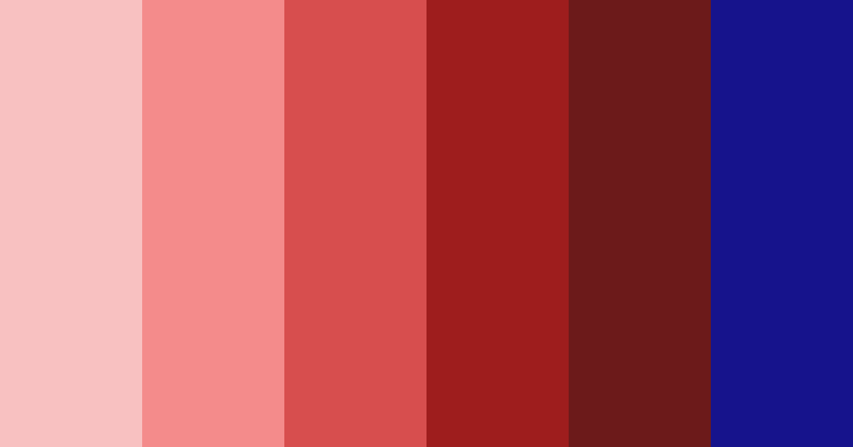 Download red and blue harmony color palette PNG image (landscape)