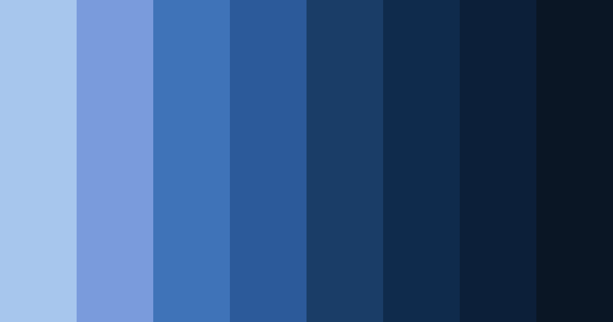 Download shades of navy blue color palette PNG image (landscape)