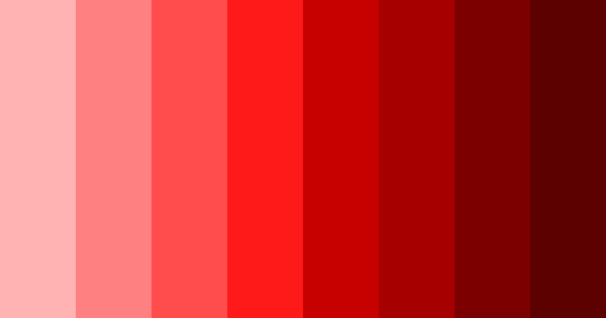 Download shades of red passion color palette PNG image (landscape)