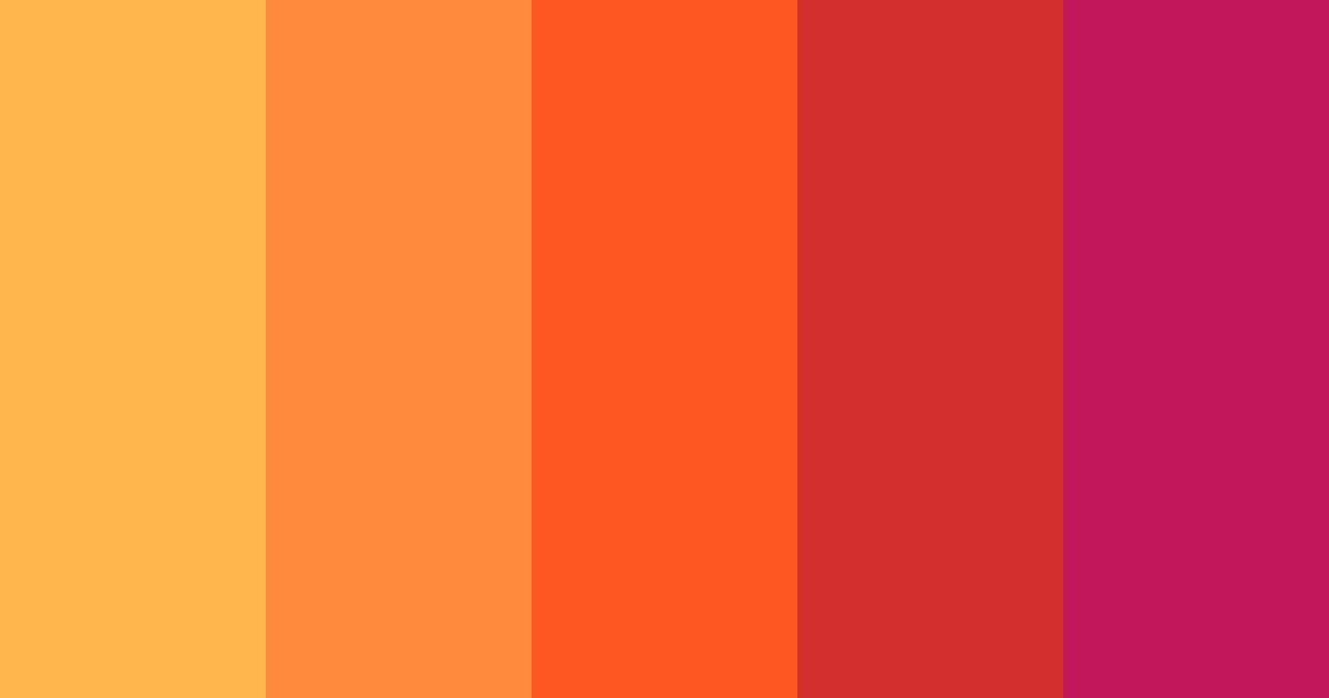 Download fiesta orange color palette PNG image (landscape)