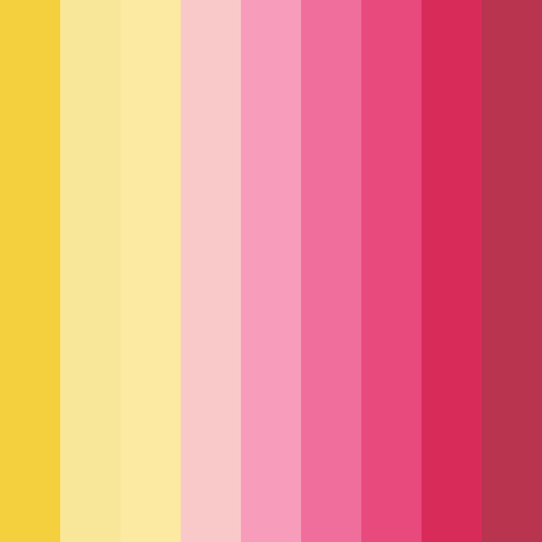 Download pink sunset color palette PNG image (square)