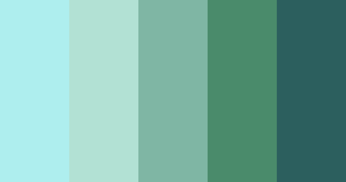 Download teal freshness color palette PNG image (landscape)