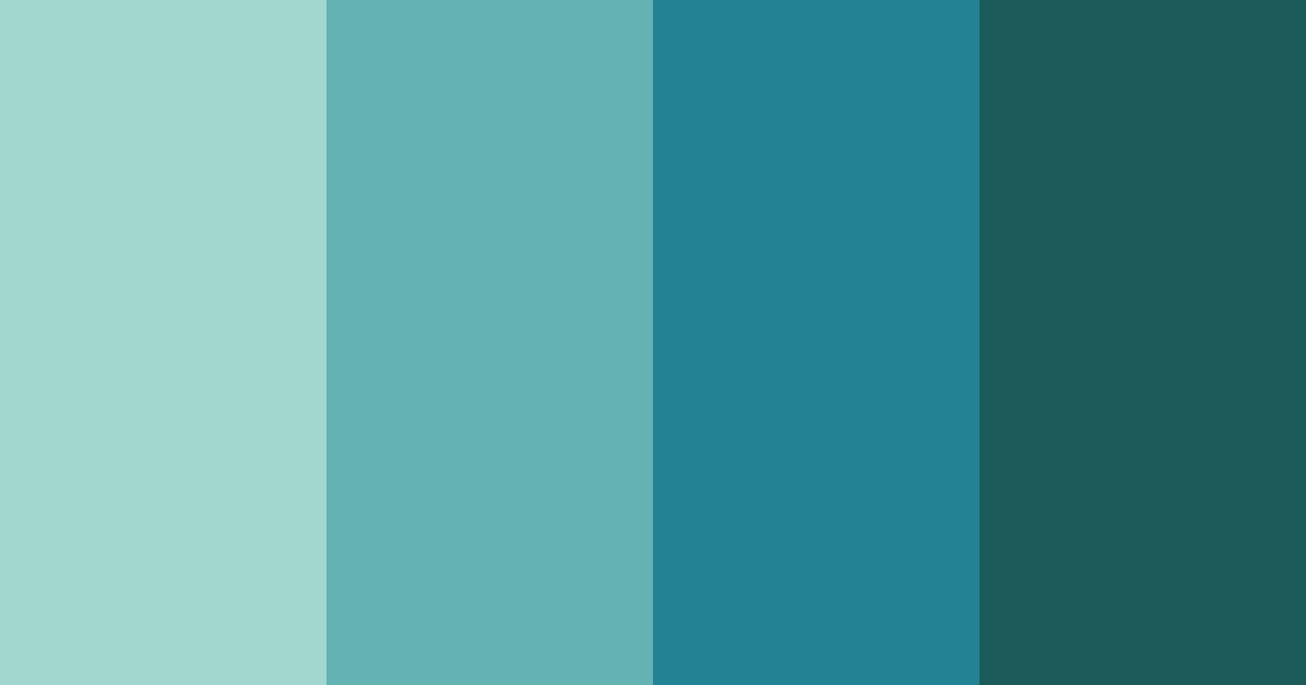 Download aqua serenity color palette PNG image (landscape)