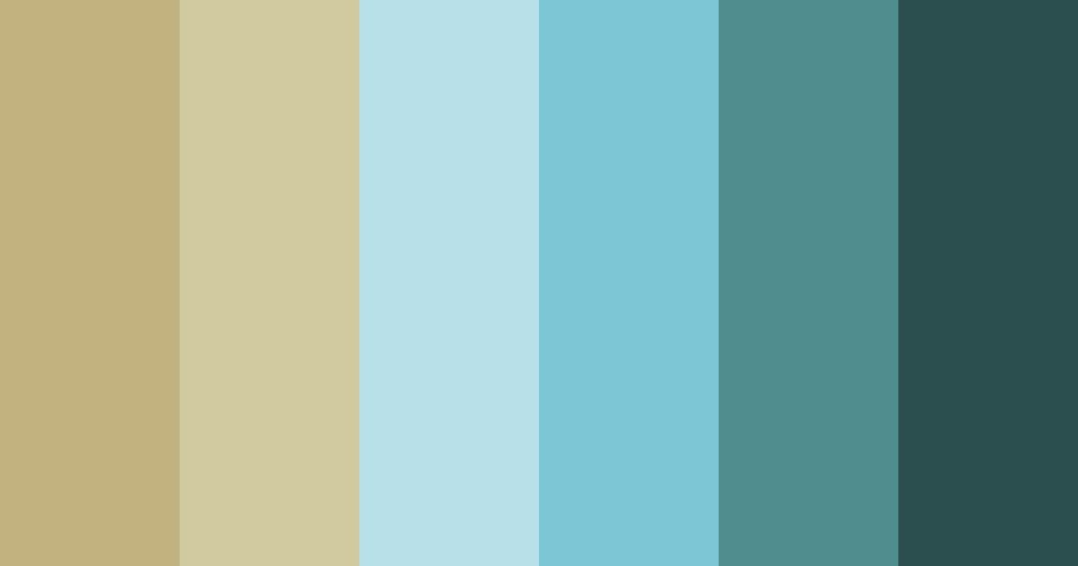 Download teal coffee color palette PNG image (landscape)