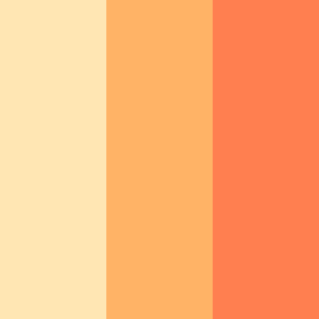 Download peach sunset color palette PNG image (square)