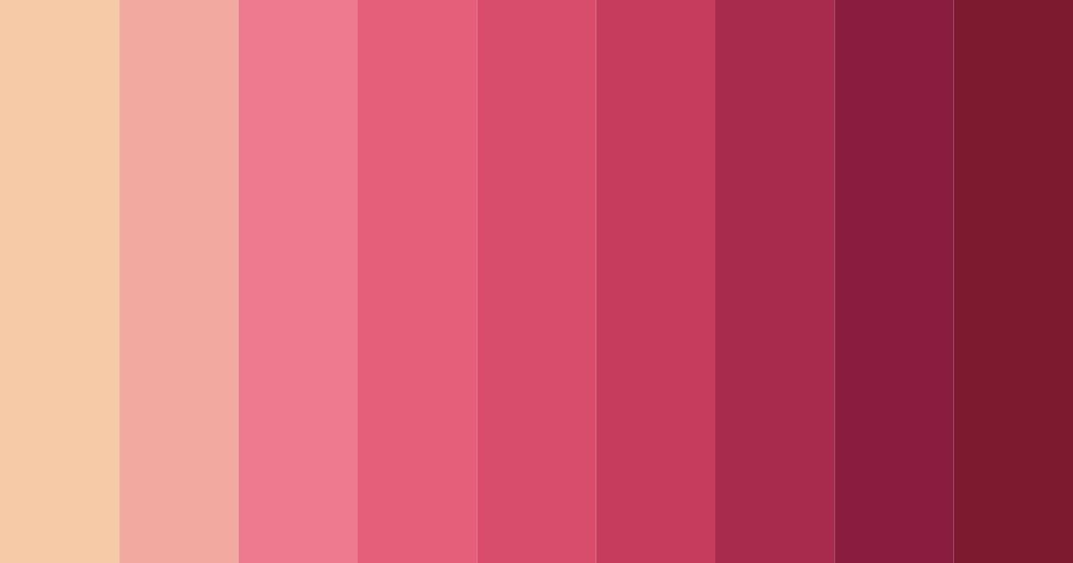 Download shades of red color palette PNG image (landscape)