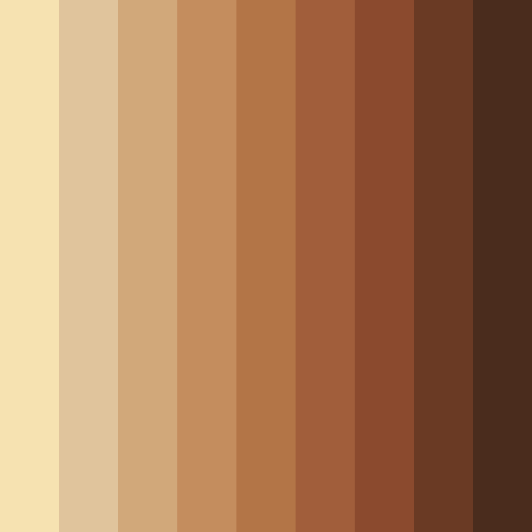 Download honeyed earthtones color palette PNG image (square)