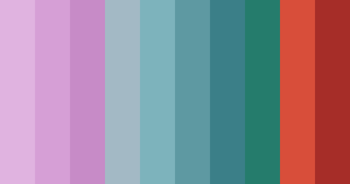 Download mystical sunset color palette PNG image (landscape)