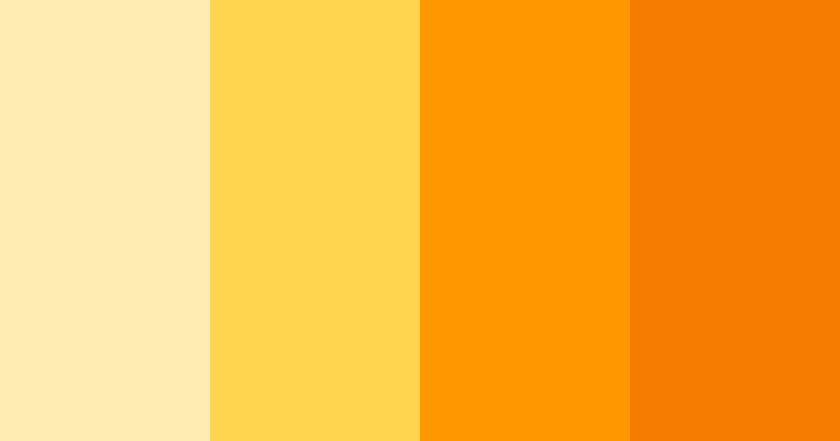 Download orange summer color palette PNG image (landscape)