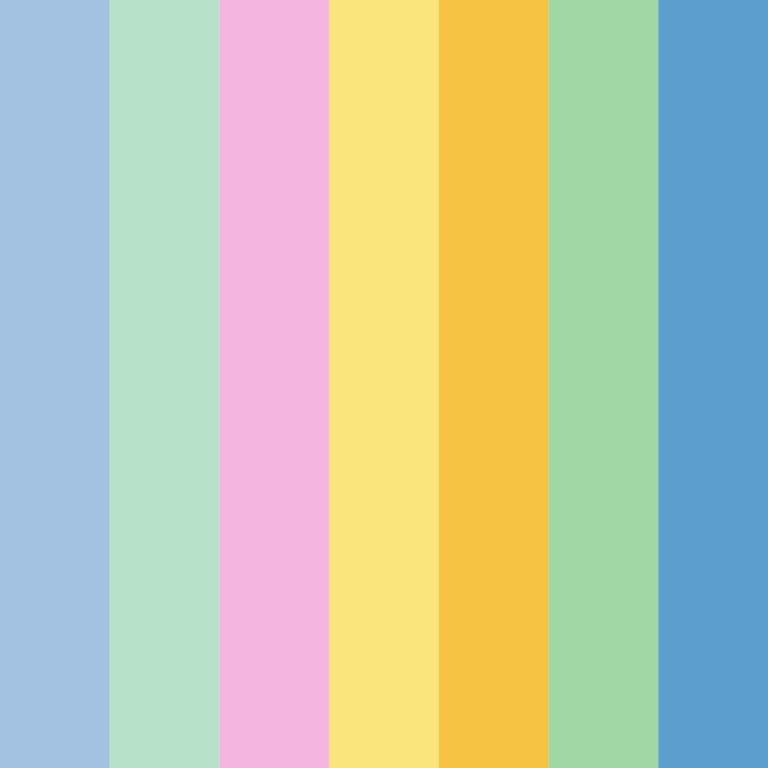 Download blue garden color palette PNG image (square)