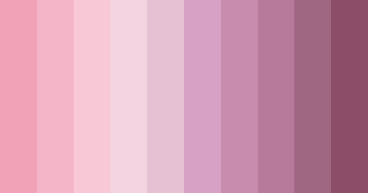 Download shades of pink color palette PNG image (landscape)