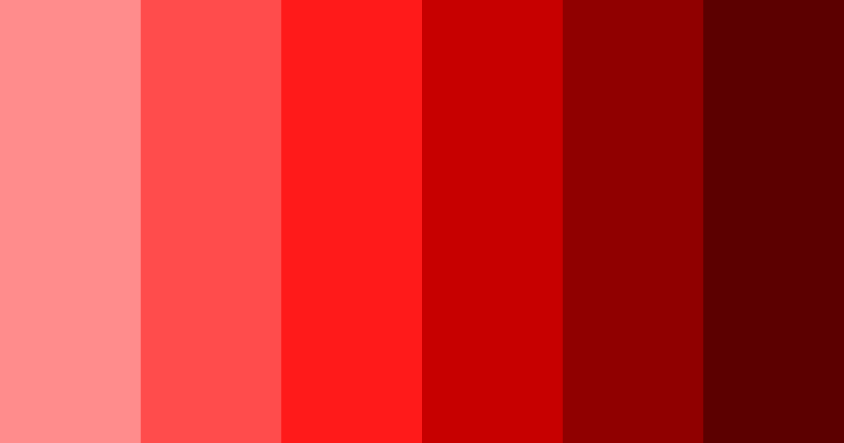 Download dark red shades color palette PNG image (landscape)
