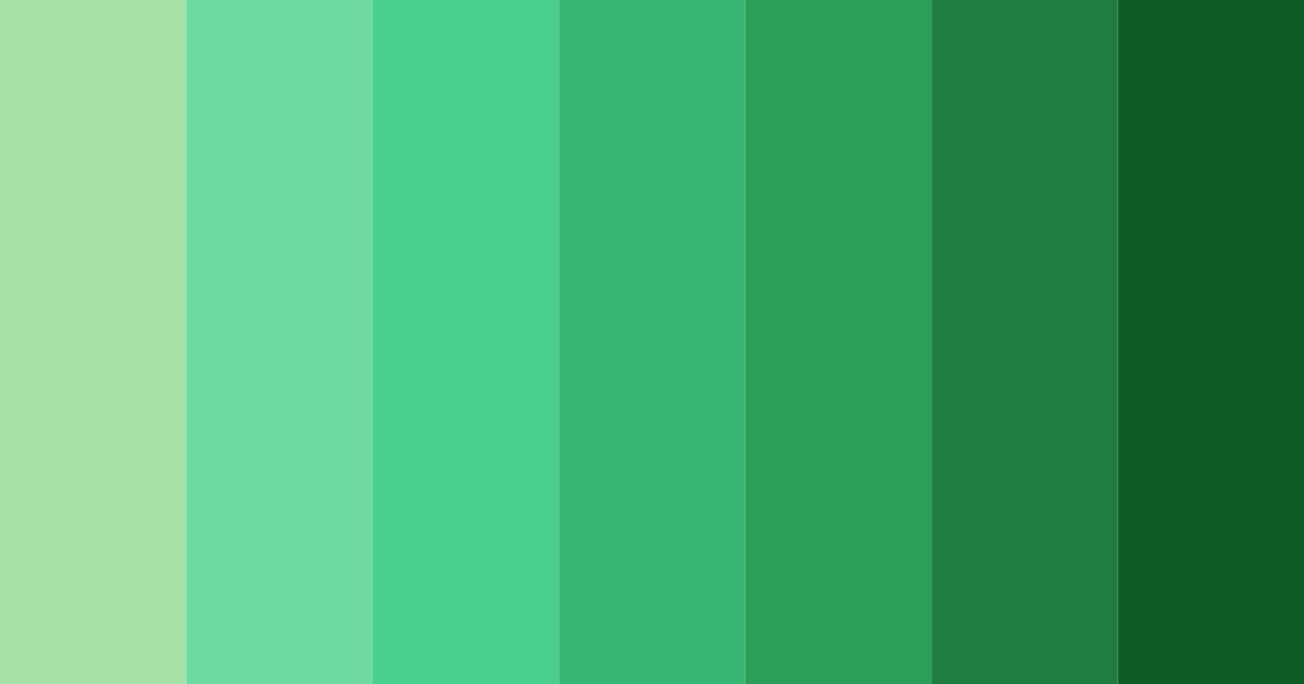 Download emerald serenade color palette PNG image (landscape)