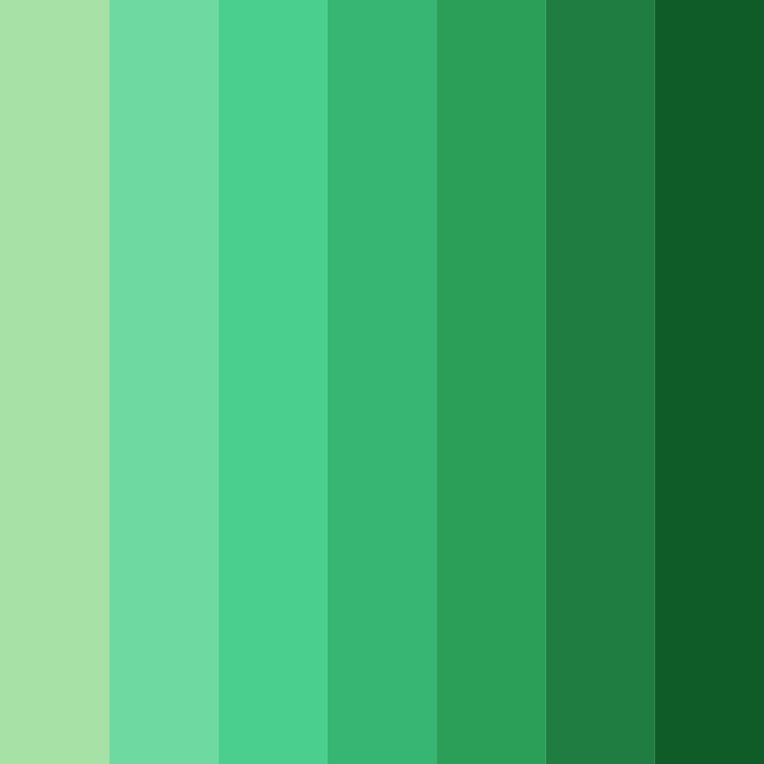 Download emerald serenade color palette PNG image (square)