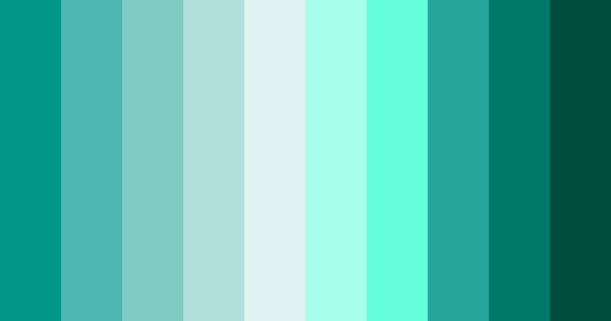 Download tropical teal oasis color palette PNG image (landscape)